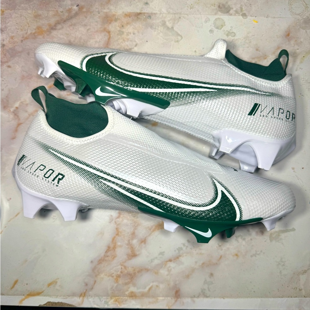 Nike Vapor Edge Pro 360 P football cleats sz 13.5 white green CV6345 103